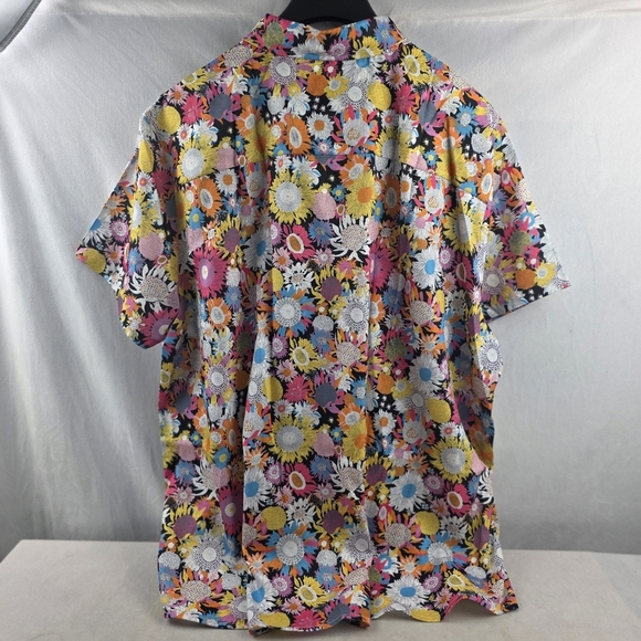 NWT Floral Multicolor Vacation Men's Buttondown Shirt 3XL I21 - Picture 6 of 7